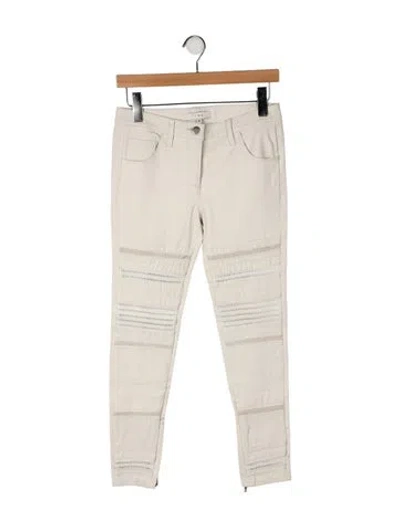 Pre-owned Iro Lamb Leather Skinny Leg Pants In Neutral