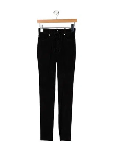 Pre-owned Iro Lamb Leather Skinny Leg Pants W/ Tags In Black