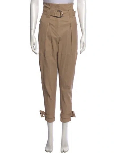Pre-owned Iro Lamb Leather Straight Leg Pants In Neutral