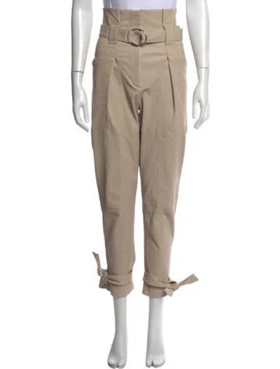 Pre-owned Iro Lamb Leather Straight Leg Pants In Neutrals