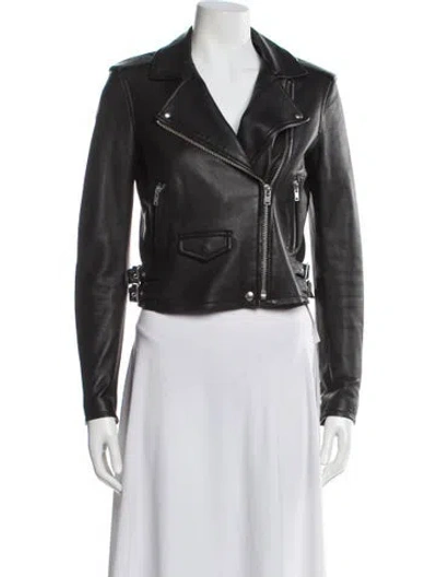 Pre-owned Iro Lamb Leather Trench Coat In Black