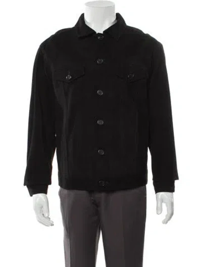 Pre-owned Iro Lamb Leather Trucker Jacket In Black