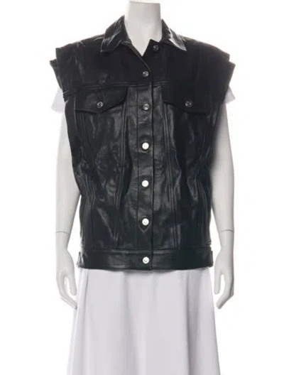 Pre-owned Iro Lamb Leather Vest In Black
