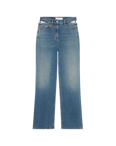 Iro Lamberta Large Silhouette Hollowed-out Jeans In Blue