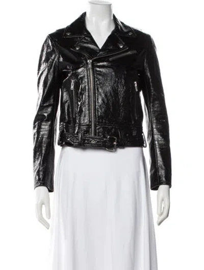 Pre-owned Iro Lambskin Biker Jacket In Black