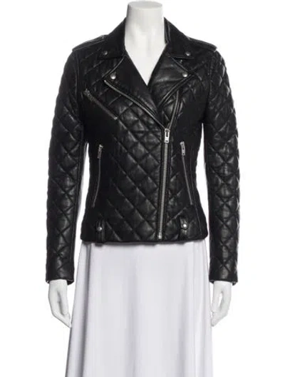 Pre-owned Iro Lambskin Biker Jacket In Black