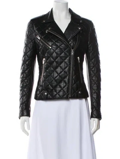 Pre-owned Iro Lambskin Biker Jacket In Gray