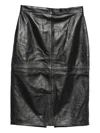 Iro Lambskin Panelled Skirt In Black