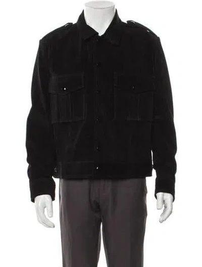 Pre-owned Iro Lambskin Trucker Jacket In Black