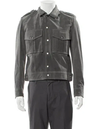Pre-owned Iro Lambskin Utility Jacket W/ Tags In Gray