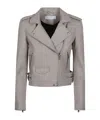 Iro Ashville Leather Jacket In Gray