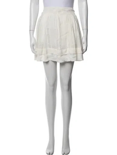 Pre-owned Iro Lasercut Accents Mini Skirt In Neutrals