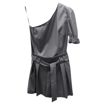 Pre-owned Iro Laurena Romper In Grey Polyamide In Gray
