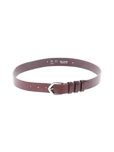 Pre-owned Iro Leather Belt In Burgundy
