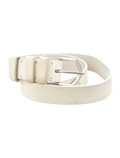 Pre-owned Iro Leather Belt In White
