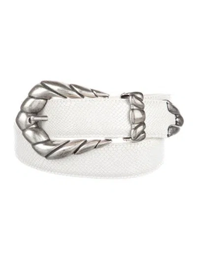 Pre-owned Iro Leather Belt In White