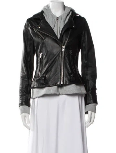 Pre-owned Iro Leather Biker Jacket In Black