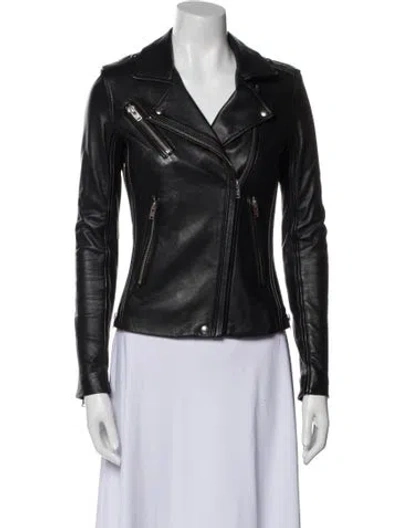 Pre-owned Iro Leather Biker Jacket In Black
