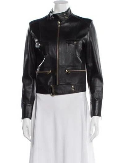 Pre-owned Iro Leather Biker Jacket In Black