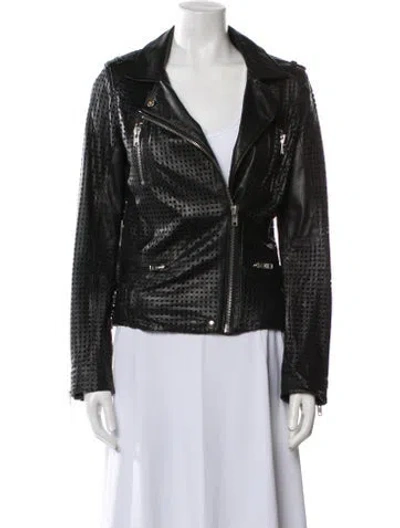 Pre-owned Iro Leather Biker Jacket In Black