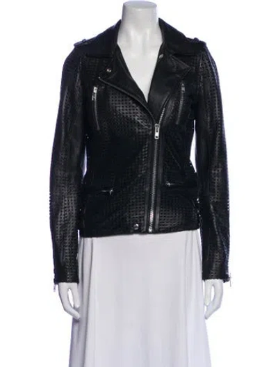 Pre-owned Iro Leather Biker Jacket In Black