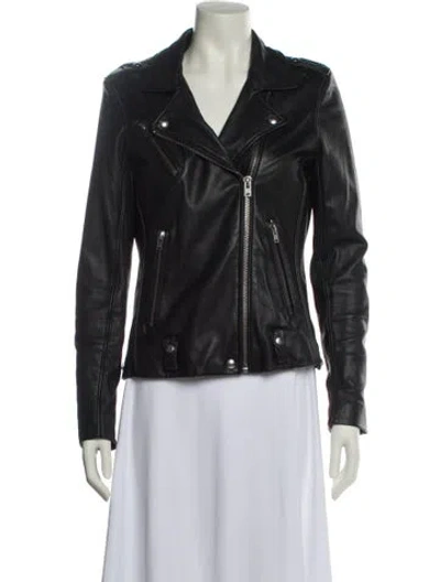 Pre-owned Iro Leather Biker Jacket In Black