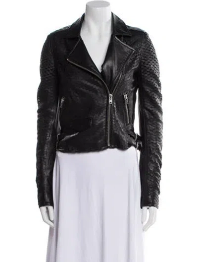 Pre-owned Iro Leather Biker Jacket In Black
