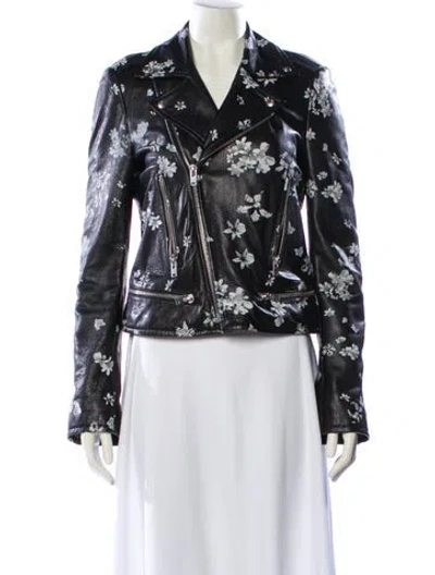 Pre-owned Iro Leather Biker Jacket In Black