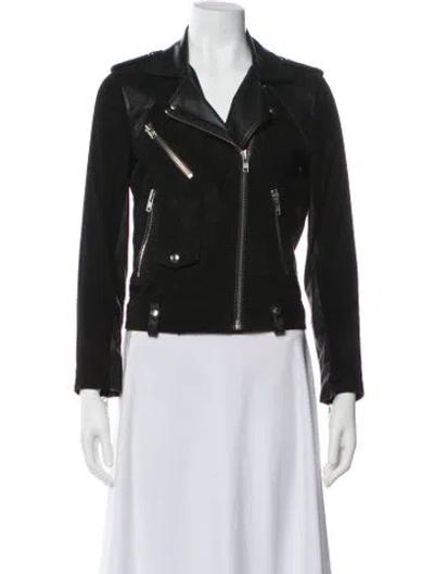 Pre-owned Iro Leather Biker Jacket In Black
