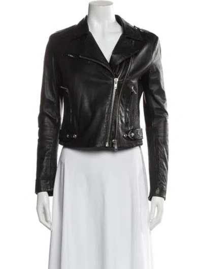 Pre-owned Iro Leather Biker Jacket In Black