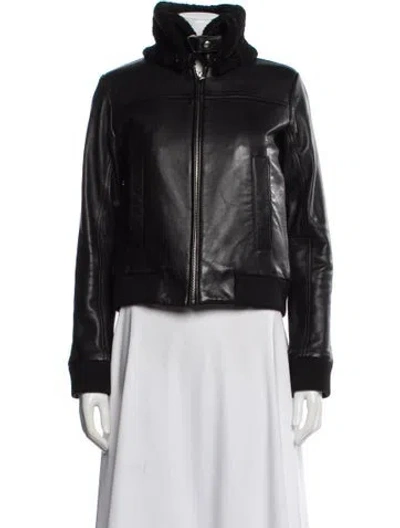 Pre-owned Iro Leather Biker Jacket In Black