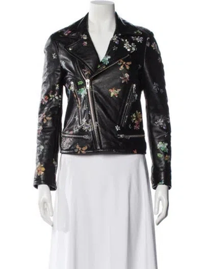 Pre-owned Iro Leather Biker Jacket In Black