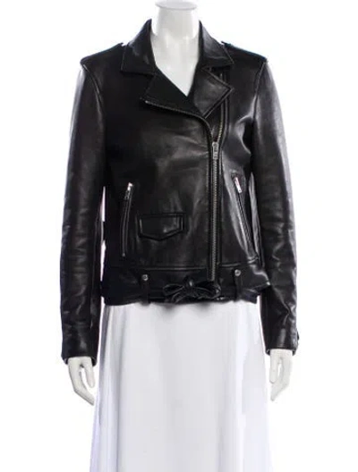Pre-owned Iro Leather Biker Jacket In Black