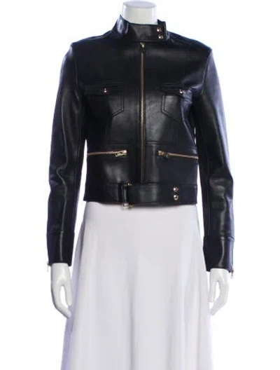 Pre-owned Iro Leather Biker Jacket In Black