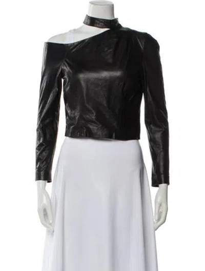 Pre-owned Iro Leather Biker Jacket In Black