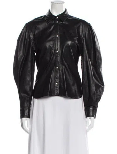 Pre-owned Iro Leather Biker Jacket In Black