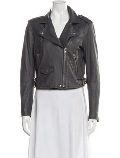 Pre-owned Iro Leather Biker Jacket In Black