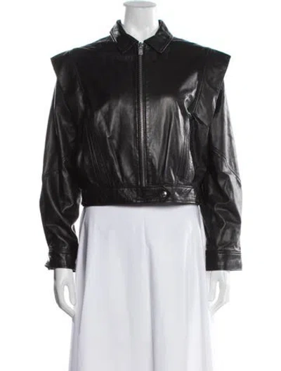Pre-owned Iro Leather Biker Jacket In Black