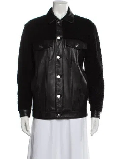 Pre-owned Iro Leather Biker Jacket In Black