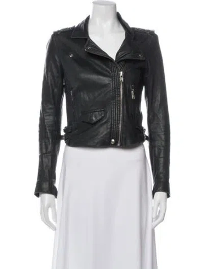 Pre-owned Iro Leather Biker Jacket In Black