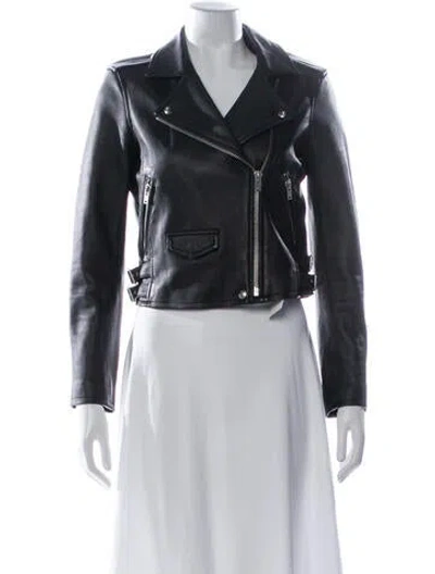 Pre-owned Iro Leather Biker Jacket In Black