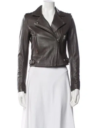 Pre-owned Iro Leather Biker Jacket In Black
