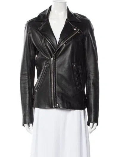 Pre-owned Iro Leather Biker Jacket In Black