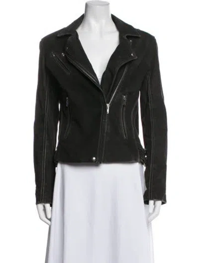 Pre-owned Iro Leather Biker Jacket In Black