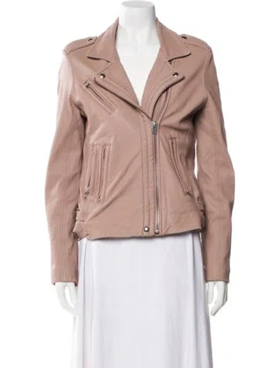 Pre-owned Iro Leather Biker Jacket In Brown