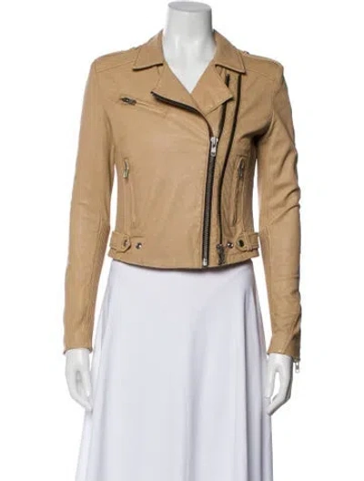 Pre-owned Iro Leather Biker Jacket In Brown