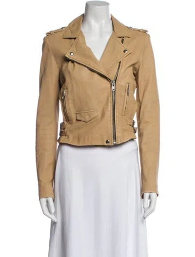 Pre-owned Iro Leather Biker Jacket In Brown