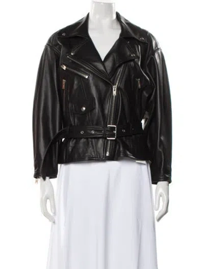 Pre-owned Iro Leather Biker Jacket In Brown