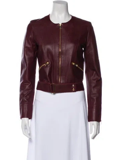 Pre-owned Iro Leather Biker Jacket In Brown