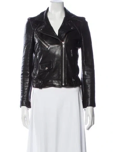Pre-owned Iro Leather Biker Jacket In Brown